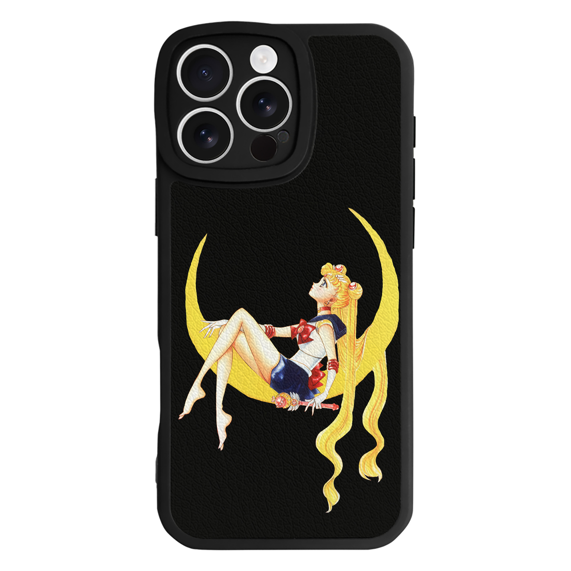 （画像用） 美少女戦士セーラームーン 月野 うさぎ つきの うさぎ Sailor Moon Tsukino Usagi 【iPhone 16シリーズ対応】シリコンスマホケース（レザー調） 材質：シリコン
